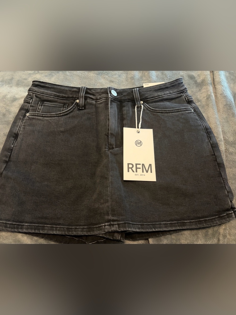 Women's Black Denim Skort size L